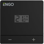 Wired temperature controller, ENGO EASY230B, daily, surface-mounted, black, 230V